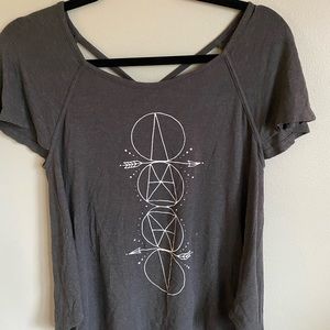 American Eagle dark gray short sleeve.